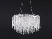 NEWPORT 10900 10918/C new , Люстра, Nickel Clear crystal D61*H36 cm G9 18*40W