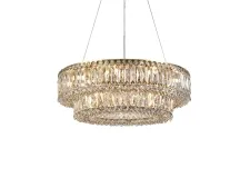 NEWPORT 8450 8450+18/S gold , Люстра, Gold Clear crystal D60*H20/250 cm G9 18*40W