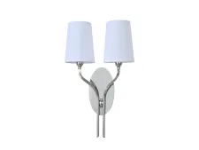 NEWPORT 3550 3554/A nickel , Бра, Nickel Shade white L28,5*H50*Sp17,1cm E14 2*40W