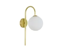 NEWPORT 3840 3841/A brass , Бра, Brass Glass matt white L15*H41*Sp23,2 сm G9 1*25W