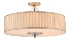 NEWPORT 3100 3109/PL , Потолочный светильник, Nickel Clear glass Shade beige D70*H43,5 см E27 9*25W