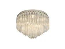 NEWPORT 8900 8910/PL nickel ,Потолочный светильник, Nickel Clear glass D40*H28,5 cm G9 10*40W