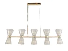 NEWPORT 3610 3615/S gold new , Люстра, Gold Shade clear glass L106*W14*H26.5 cm E14 10*40W