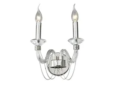 NEWPORT 12700 12702/A , Бра, Nickel Clear glass L32*H25*Sp18 cm E14 2*40W