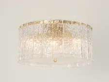 NEWPORT 10820 10826/PL brass , Потолочный светильник, Matt Brass Clear crystal D40*H20 cm E14 6*25W