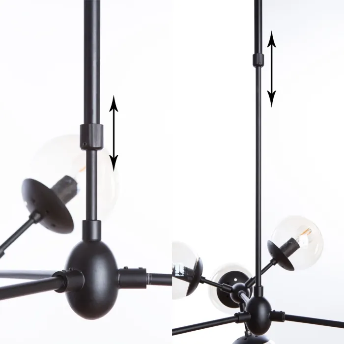 Люстра на штанге Arte Lamp BOLLA A1664SP-12BK | Дом Декора