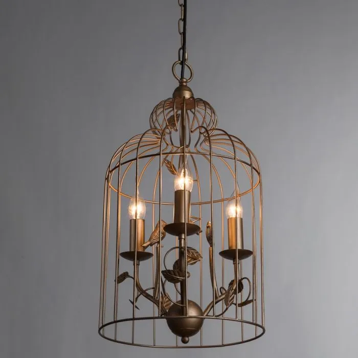 Подвесная люстра Arte Lamp GABBIA A1865SP-3BG | Дом Декора