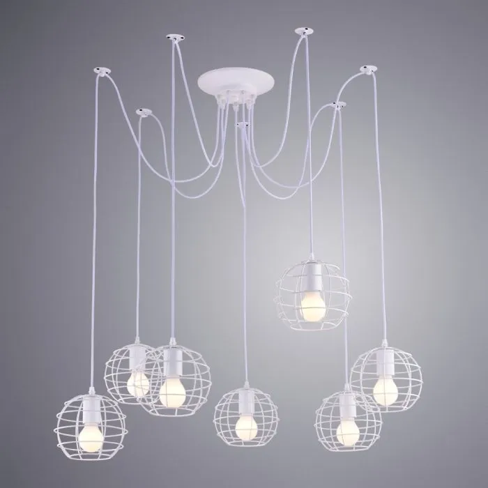 Подвесная люстра Arte Lamp SPIDER A1110SP-7WH | Дом Декора