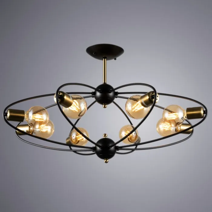 Потолочная люстра Arte Lamp GLASGOW A1963PL-8BK | Дом Декора