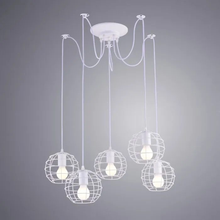 Подвесная люстра Arte Lamp SPIDER A1110SP-5WH | Дом Декора